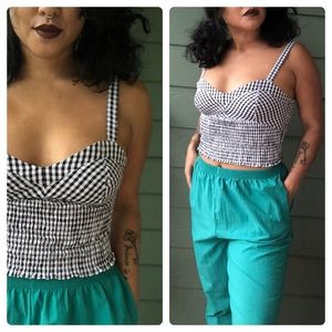 Gingham Crop Top NWT